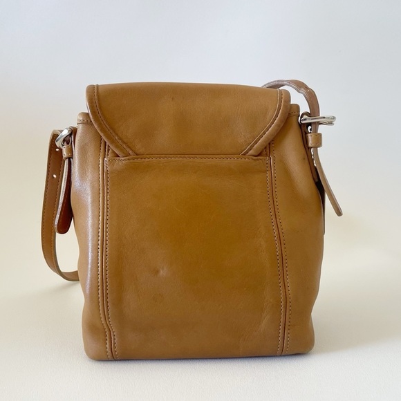 Coach Bag Soho 4108 Leather Crossbody Flap Satchel Vintage Classic Minimal Tan - Picture 2 of 16